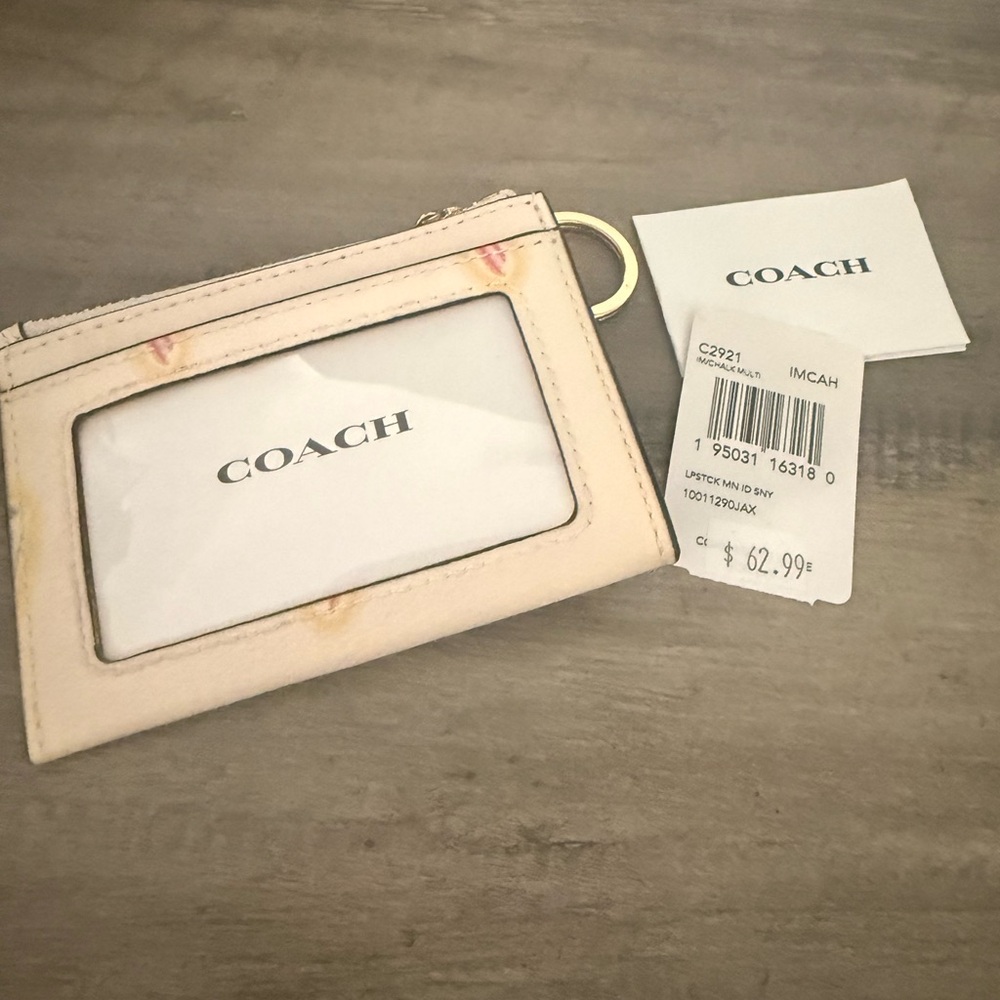 Coach Cream Lipstick Pattern Card Holder - Picture 4 of 4